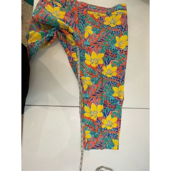 Talbots women’s floral perfect skimmer capris size 16 - Picture 5 of 7